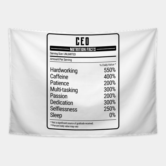 CEO nutrition value Tapestry by IndigoPine