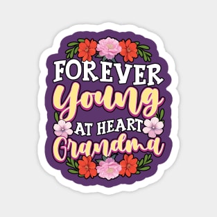 Forever Young at Heart Grandma Magnet