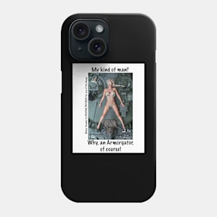 Armorgator Babe 13 - White Background Phone Case