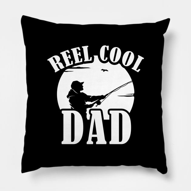 Reel Cool Dad Pillow by LuckyFoxDesigns