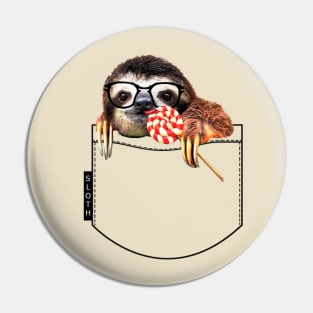 Sweet Sloth in your pocket Pin