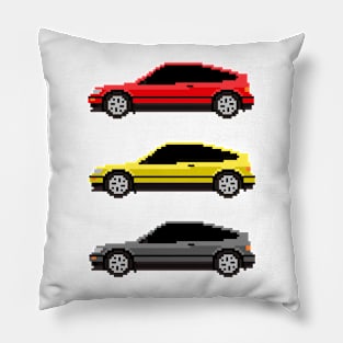 Honda CRX Combo Pixelart Pillow