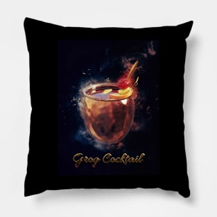 Grog Cocktail Drink Happy Hour Party Pillow