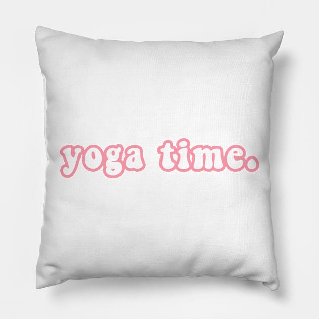 Yoga Time Pillow by CityNoir