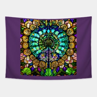 Stained Glass Lotus Flower Tapestry