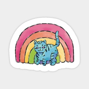 Super rainbow kitty Magnet
