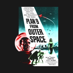 Plan 9 From Outer Space movie poster T-Shirt