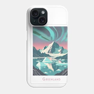 Vintage Retro Travel - Enchanting Greenland Aurora Phone Case