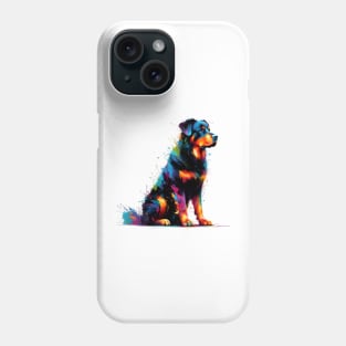 Colorful Artistic Beauceron Portrait in Splash Paint Style Phone Case