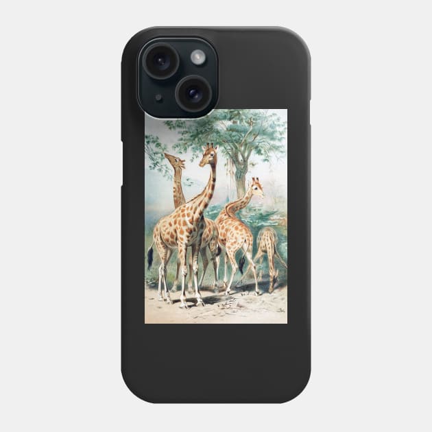 Victorian Giraffe Illustration Phone Case by Bugsponge