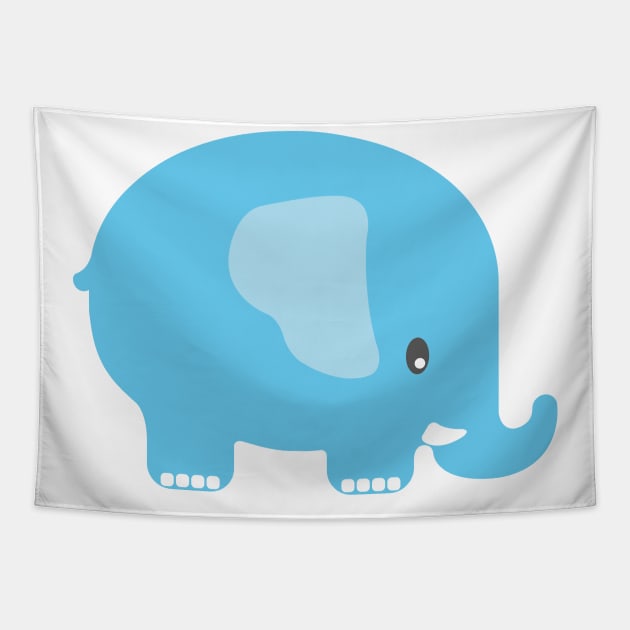 Blue Elephant Tapestry by axemangraphics