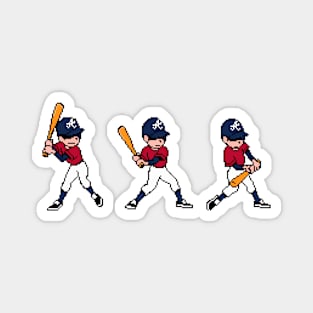 8-Bit Baseball Batter- Atlanta Magnet