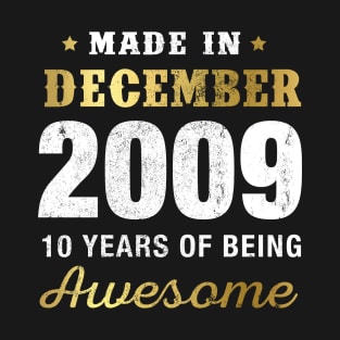 Made in December 2009 10 Years Of Being Awesome T-Shirt