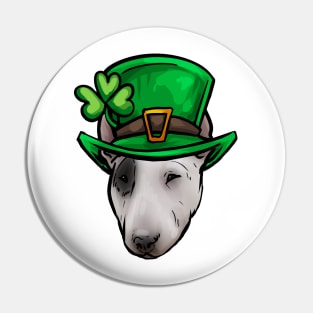 St Patricks Day Bull Terrier Pin