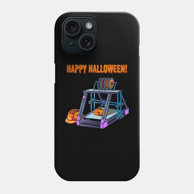 3D Printer #3 Halloween Edition Phone Case by Merch By Engineer