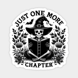 "Just One More Chapter" Skeleton Reading Magnet