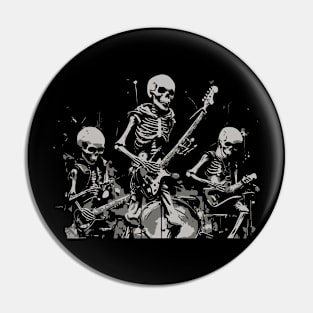 Skeletons rock and roll Pin