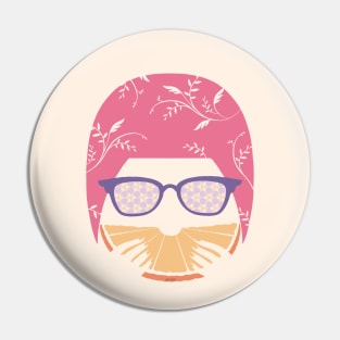 Orange Woman Pin