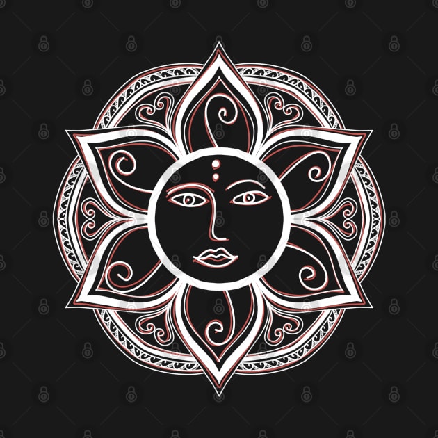 Sun And Flower Mandala by Idanitee