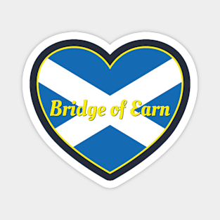 Bridge of Earn Scotland UK Scotland Flag Heart Magnet