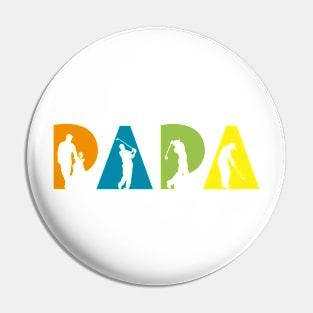 Retro Golfing Papa Pin