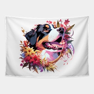 Entlebucher Mountain Dog Celebrates Mothers Day - Ideal Dog Mom Gift Tapestry