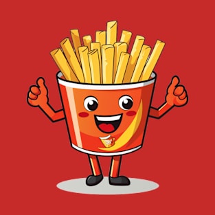 kawaii french fries T-Shirt cute potatofood T-Shirt