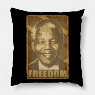 Nelson Nelson Mandela Freedom Propaganda Poster Pillow