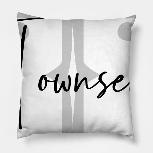 Townsend Second Name, Townsend Family Name, Townsend Middle Name Pillow by Huosani