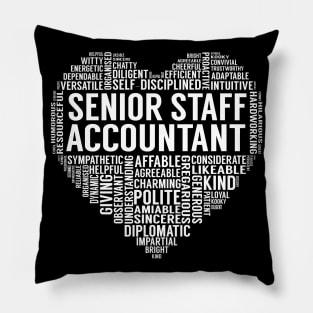 Senior Staff Accountant Heart Pillow