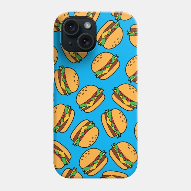 Burger pattern Phone Case by Cathalo