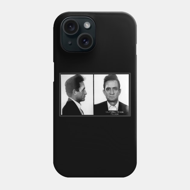 The Man In Black Mugshot Phone Case by NineBlack