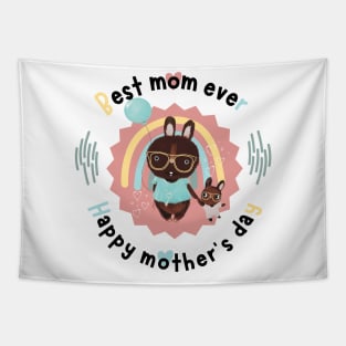 Best mom ever rabbit Tapestry