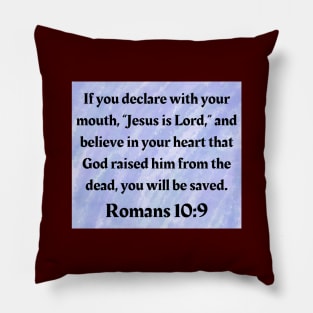 Bible Verse Romans 10:9 Pillow