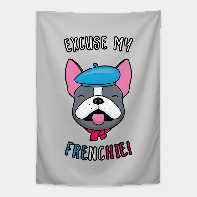 Excuse My Frenchie Tapestry by zoljo