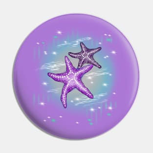 Celestial Starfishes Pin