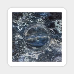Ocean Goth Marble Planet Space Magnet
