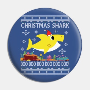 Baby Shark Christmas Knit Pin