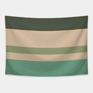 An engaging union of Soldier Green, Beige, Artichoke, Oxley and Gunmetal stripes. Tapestry