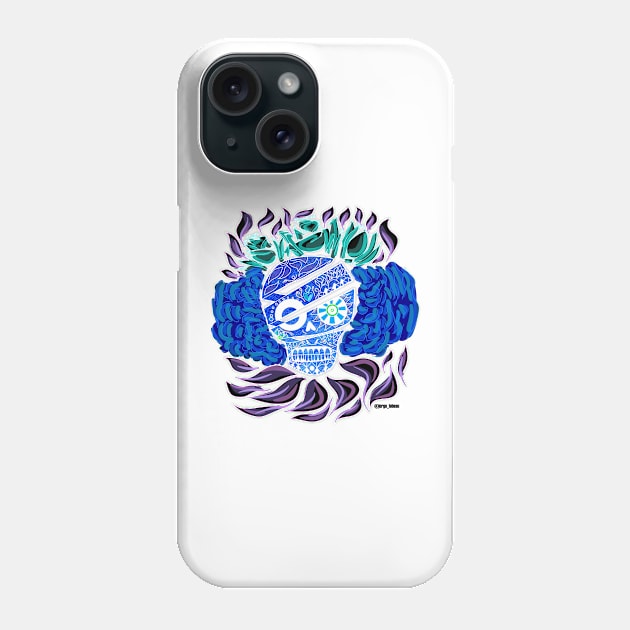 floral catrina ecopop art Phone Case by jorge_lebeau