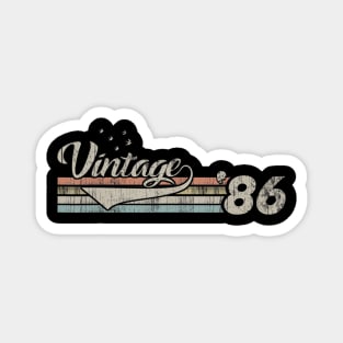 Vintage 1986 Design 34 Years Old 34th birthday Magnet