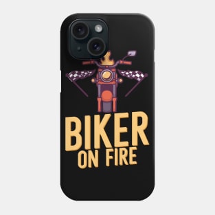 Biker on fire Phone Case