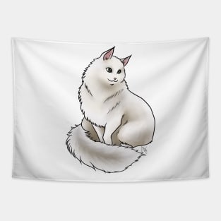 Cat - Siberian - White Tapestry