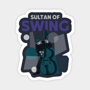 Sultan Of Swing Upright Double Bass Player Magnet