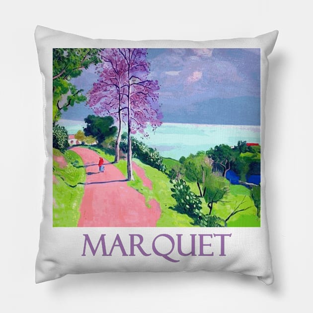 The Road to Bougie from Algiers by Albert Marquet Pillow by Naves