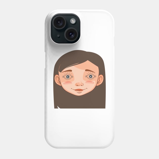 The woman is the same, only the eyes are different Phone Case by Ernesta 