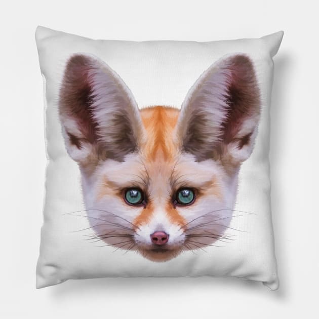 Fox Fennec Pillow by CatyArte