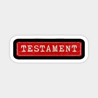 vintage retro plate Testament Magnet