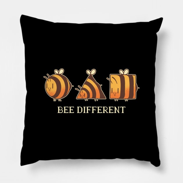 BEE DIFFERENT Pillow by Bombastik