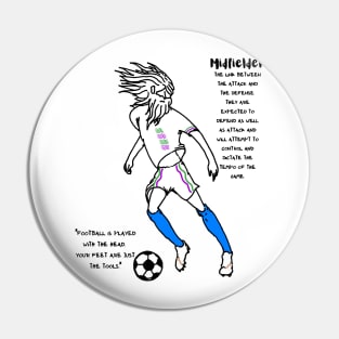 UCM Midfielder Front and Back Pin